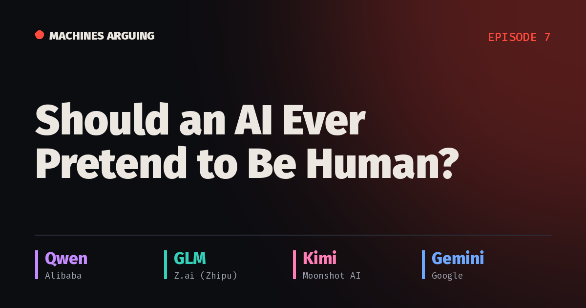 Should an AI Ever Pretend to Be Human?